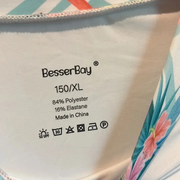 Besser Bay girls rash guard XL tropical flamingo and toucan print - Picture 2 of 4